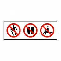 LABEL-NO STEP, NO STAND, NO SIT