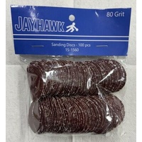 JAY SAND DISC PKG/100 80 GRIT